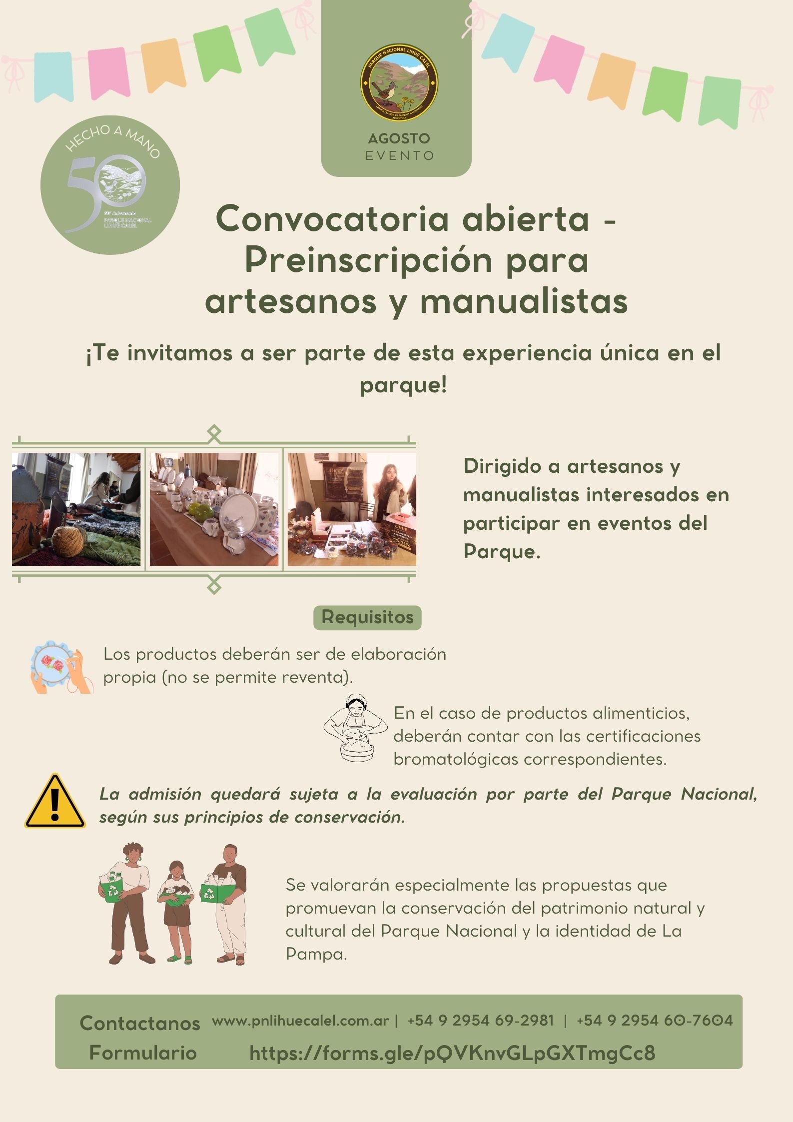 Preinscripción para artesanos y manualistas